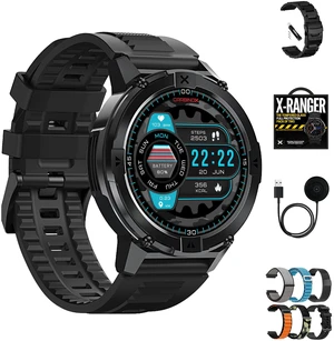 X-Ranger Smart Watch (Answer/Make Calls), Rugged Fitness Tracker IP69K Waterproof, Compatible with android and IOS, 14 Days of Battery Military Durable, AMOLED Screen (X-Ranger Ultimate Pack) X-Ranger Smart Watch (Answer/Make Calls), Rugged Fitness Tracker IP69K Waterproof, Compatible with android and IOS, 14 Days of Battery Military Durable, AMOLED Screen (X-Ranger Ultimate Pack)