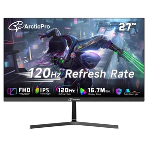 27 inch Monitor 120Hz, FHD 1080p, Computer Monitor, IPS, 99% sRGB, 1ms Response Time, 3-Sided Frameless, Ultra Slim, VESA Mountable, Anti-Blue Light Design, HDMI & VGA Ports 27 inch Monitor 120Hz, FHD 1080p, Computer Monitor, IPS, 99% sRGB, 1ms Response Time, 3-Sided Frameless, Ultra Slim, VESA Mountable, Anti-Blue Light Design, HDMI & VGA Ports