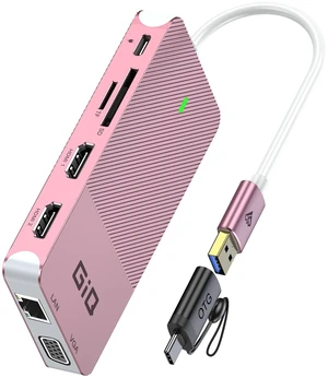 USB Docking Station USB C HUB USB 3.0 to Dual HDMI VGA Adapter Triple Display USB C Laptop Docking Station Dual Monitor HDMI Splitter Extender Compatible with MacBook M1 M2 M3 M4 M5 USB Dock USB Docking Station USB C HUB USB 3.0 to Dual HDMI VGA Adapter Triple Display USB C Laptop Docking Station Dual Monitor HDMI Splitter Extender Compatible with MacBook M1 M2 M3 M4 M5 USB Dock