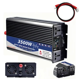 3500W Power Inverter 24V DC to 110V AC Converter with LED Display Dual AC Outlets Dual Fans Radiating for RV, Camp, Boat and Home Emergency Portable Pure Sine Wave Inverter (Smart Screen, 3500W 24V) 3500W Power Inverter 24V DC to 110V AC Converter with LED Display Dual AC Outlets Dual Fans Radiating for RV, Camp, Boat and Home Emergency Portable Pure Sine Wave Inverter (Smart Screen, 3500W 24V)