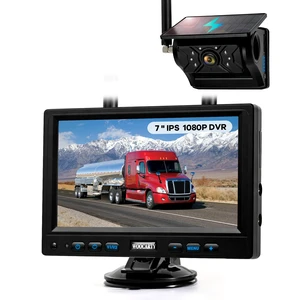 Solar Magnetic Wireless Trailer Camera, 7" IPS DVR Screen + Solar Powered Night Vision Rearview Camera, 100% No Wiring Waterproof Backup Camera System for RV Truck Camper Trailer Hitch, BS1 Solar Magnetic Wireless Trailer Camera, 7" IPS DVR Screen + Solar Powered Night Vision Rearview Camera, 100% No Wiring Waterproof Backup Camera System for RV Truck Camper Trailer Hitch, BS1