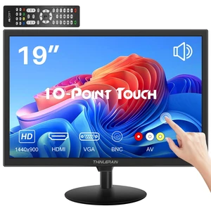 Touchscreen Monitor 19 Inch, 10-Point Multi Touch Screen Monitor 1440×900 HD Display with HDMI VGA AV BNC USB Ports, VESA, Build-in Speakers for POS, Office, and Industrial Use Touchscreen Monitor 19 Inch, 10-Point Multi Touch Screen Monitor 1440×900 HD Display with HDMI VGA AV BNC USB Ports, VESA, Build-in Speakers for POS, Office, and Industrial Use