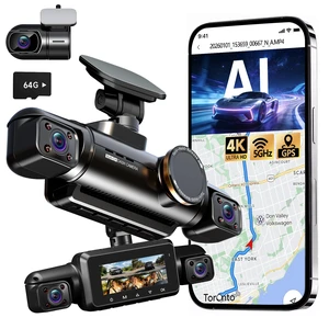 360° View 4K 2160P Dash Cam Front and Rear, 4 Channel Dash Camera for Cars, AI Fatigue Driving Monitor, 5G WiFi GPS, 8 IR Lamps Night Vision, Free 64G Card Included, 24H Parking Mode, N700Pro 360° View 4K 2160P Dash Cam Front and Rear, 4 Channel Dash Camera for Cars, AI Fatigue Driving Monitor, 5G WiFi GPS, 8 IR Lamps Night Vision, Free 64G Card Included, 24H Parking Mode, N700Pro