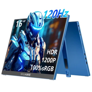 16" 1200P 120Hz Portable Monitor for Laptop, 100% sRGB Portable Laptop Monitor with Built-in Stand, HDR and Freensync, External USB C Monitor for Phone, MacBook, Laptop, PC(Blue) 16" 1200P 120Hz Portable Monitor for Laptop, 100% sRGB Portable Laptop Monitor with Built-in Stand, HDR and Freensync, External USB C Monitor for Phone, MacBook, Laptop, PC(Blue)