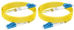 OS2 Single Mode Fiber LC to LC Patch Cables 165ft/50m, 2Pack SM Singlemode Fiber Optic Cable Duplex, LSZH, 10G/40G/100G SMF, 9/125m, OD 2.0mm OS2 Single Mode Fiber LC to LC Patch Cables 165ft/50m, 2Pack SM Singlemode Fiber Optic Cable Duplex, LSZH, 10G/40G/100G SMF, 9/125m, OD 2.0mm