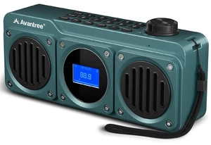 Boombyte - Portable FM Radio & Bluetooth Speaker with Superb Stereo Sound, Metal Finish, Long Rechargeable Playtime, and Support for Micro SD Card & USB Audio Input - Blue Boombyte - Portable FM Radio & Bluetooth Speaker with Superb Stereo Sound, Metal Finish, Long Rechargeable Playtime, and Support for Micro SD Card & USB Audio Input - Blue