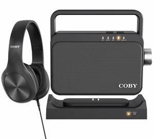 Wireless TV Speaker for Seniors with Hearing Amplifier & Headphones, Bluetooth TV Audio System, 100ft Range, 8H Battery, Portable Speaker for Hearing Impaired, No Lag Sound Wireless TV Speaker for Seniors with Hearing Amplifier & Headphones, Bluetooth TV Audio System, 100ft Range, 8H Battery, Portable Speaker for Hearing Impaired, No Lag Sound