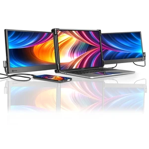 P2 Triple Portable Monitor for Laptop Screen Extender 12 Inch Dual Monitors Extender FHD 1080P IPS Display Type-C/HDMI/USB-A/Speakers for 13-16 Inch Notebook Computer Windows Mac Phone P2 Triple Portable Monitor for Laptop Screen Extender 12 Inch Dual Monitors Extender FHD 1080P IPS Display Type-C/HDMI/USB-A/Speakers for 13-16 Inch Notebook Computer Windows Mac Phone