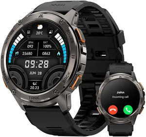 Smart Watches for Men, Rugged Military Bluetooth Call (Answer/Dial Calls), 1.43" Ultra HD AMOLED Display, 60 Days Extra-Long Battery, Full Metal Body Smartwatch Compatible iPhone and Android Smart Watches for Men, Rugged Military Bluetooth Call (Answer/Dial Calls), 1.43" Ultra HD AMOLED Display, 60 Days Extra-Long Battery, Full Metal Body Smartwatch Compatible iPhone and Android