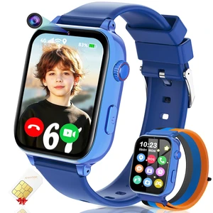 4G Kids Smart Watch GPS Tracker, Smartwatch for Kid with Video Calling, Voice Chat, Class Mode, SOS, Pedometer, Alarm, SIM Card HD Touch Screen Phone Watch Gift for 4-12 Girls Boys (Blue) 4G Kids Smart Watch GPS Tracker, Smartwatch for Kid with Video Calling, Voice Chat, Class Mode, SOS, Pedometer, Alarm, SIM Card HD Touch Screen Phone Watch Gift for 4-12 Girls Boys (Blue)
