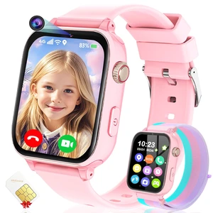 4G Kids Smart Watch GPS Tracker, Smartwatch for Kid with Video Calling, Voice Chat, Class Mode, SOS, Pedometer, Alarm, SIM Card HD Touch Screen Phone Watch Gift for 4-12 Girls Boys (Light Pink) 4G Kids Smart Watch GPS Tracker, Smartwatch for Kid with Video Calling, Voice Chat, Class Mode, SOS, Pedometer, Alarm, SIM Card HD Touch Screen Phone Watch Gift for 4-12 Girls Boys (Light Pink)
