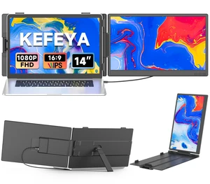 Laptop Screen Extender 14", FHD 1080P IPS Laptop Monitor Extender, Portable Monitor for Laptops 13-17" with USB-C/HDMI Port, Plug n Play for Windows/Mac/Android/Switch/PS5 Laptop Screen Extender 14", FHD 1080P IPS Laptop Monitor Extender, Portable Monitor for Laptops 13-17" with USB-C/HDMI Port, Plug n Play for Windows/Mac/Android/Switch/PS5
