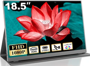 18.5 Inch Portable Monitor for Laptop, FHD 1080P 100% sRGB Travel Monitors for Laptop, Portable Computer IPS Display w/VESA, External Monitor USB-C HDR HDMI Portable Screen w/Smart Cover & Speakers 18.5 Inch Portable Monitor for Laptop, FHD 1080P 100% sRGB Travel Monitors for Laptop, Portable Computer IPS Display w/VESA, External Monitor USB-C HDR HDMI Portable Screen w/Smart Cover & Speakers