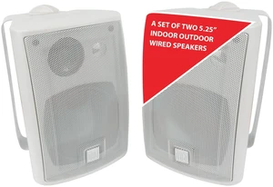 LU53PW 5.25" 3-Way High Performance Outdoor Indoor Wired Speakers | Effortless Set Up | Home, Pool, Patio, Garage Use | Weather Resistant | Expansive Stereo Sound Coverage | White LU53PW 5.25" 3-Way High Performance Outdoor Indoor Wired Speakers | Effortless Set Up | Home, Pool, Patio, Garage Use | Weather Resistant | Expansive Stereo Sound Coverage | White