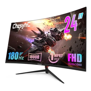 24 Inch Curved 180Hz Gaming Monitor, 1800R Curved Gaming Monitor, 1ms MPRT, FHD(1920×1080P), Freesync, HDMI2.0,DP1.4, VESA Mountable(HDMI Cable Incl.) 24 Inch Curved 180Hz Gaming Monitor, 1800R Curved Gaming Monitor, 1ms MPRT, FHD(1920×1080P), Freesync, HDMI2.0,DP1.4, VESA Mountable(HDMI Cable Incl.)
