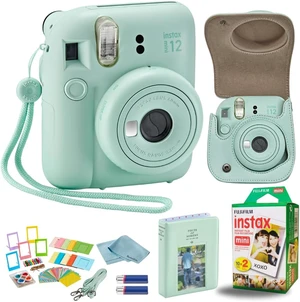 Instant Mini 12 Camera + Accessory Bundle & Custom Case + Fuji Instant (20 Shots) Designer Mini Photo Album (60 Pockets) (Mint Green) Instant Mini 12 Camera + Accessory Bundle & Custom Case + Fuji Instant (20 Shots) Designer Mini Photo Album (60 Pockets) (Mint Green)