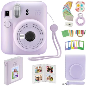 Instax Mini 12 Instant Camera with Case, Decoration Stickers, Frames, Photo Album and More Accessory kit (Lilac Purple) Instax Mini 12 Instant Camera with Case, Decoration Stickers, Frames, Photo Album and More Accessory kit (Lilac Purple)
