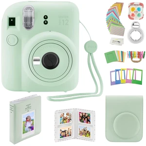 Instax Mini 12 Instant Camera with Case, Decoration Stickers, Frames, Photo Album and More Accessory kit (Mint Green) Instax Mini 12 Instant Camera with Case, Decoration Stickers, Frames, Photo Album and More Accessory kit (Mint Green)