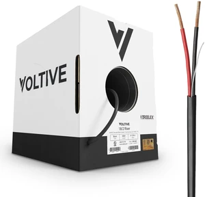 18/2 Low Voltage Wire, Riser CL3R, Black, 500ft - 18AWG, 2 Conductors, Stranded Bare Copper, UL Listed - V-1274-1 18/2 Low Voltage Wire, Riser CL3R, Black, 500ft - 18AWG, 2 Conductors, Stranded Bare Copper, UL Listed - V-1274-1