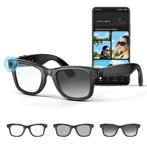AI Smart Glasses 4K HD Camera, BT Call, 800W Anti-Shake Camera Glasses with Video Recording Dual Mic, Simultaneous Interpretation/GPT Identify Objects, 270mAh Photochromic GlassesBlack AI Smart Glasses 4K HD Camera, BT Call, 800W Anti-Shake Camera Glasses with Video Recording Dual Mic, Simultaneous Interpretation/GPT Identify Objects, 270mAh Photochromic GlassesBlack