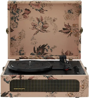 CR8017B-FL Voyager Vintage Portable Vinyl Record Player Turntable with Bluetooth in/Out and Built-in Speakers, Floral CR8017B-FL Voyager Vintage Portable Vinyl Record Player Turntable with Bluetooth in/Out and Built-in Speakers, Floral