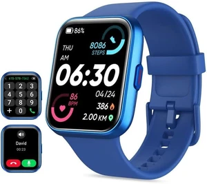 Smart Watch for Women Android & iPhone, Alexa Built-in, 1.8" Touch Screen Fitness Tracker with Answer/Make Calls, IP68 Waterproof Heart Rate/Sleep/SpO2 Monitor, Pedometer, 100+ Sport Modes, Dark Blue Smart Watch for Women Android & iPhone, Alexa Built-in, 1.8" Touch Screen Fitness Tracker with Answer/Make Calls, IP68 Waterproof Heart Rate/Sleep/SpO2 Monitor, Pedometer, 100+ Sport Modes, Dark Blue