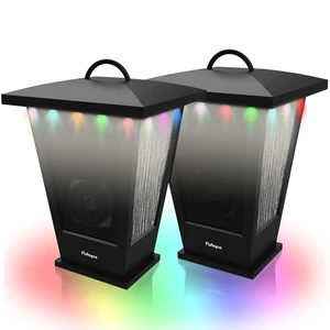 Bluetooth Speakers Waterproof, 2 Packs True Wireless Stereo Sound 20W Dual Pairing Lantern Outdoor Speakers with 20 Piece Sound Responsive LED Color Lights, Richer Bass, Black Bluetooth Speakers Waterproof, 2 Packs True Wireless Stereo Sound 20W Dual Pairing Lantern Outdoor Speakers with 20 Piece Sound Responsive LED Color Lights, Richer Bass, Black