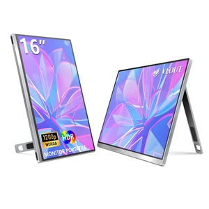 External Second Screen for MacBook Pro (Silver), 1920x1200 IPS 16 inch Travel Monitor with Aluminum Metal Stand, Dual Type-C/Mini HDMI 16:10 Portable Display for iMac/Laptop/Mini PC External Second Screen for MacBook Pro (Silver), 1920x1200 IPS 16 inch Travel Monitor with Aluminum Metal Stand, Dual Type-C/Mini HDMI 16:10 Portable Display for iMac/Laptop/Mini PC