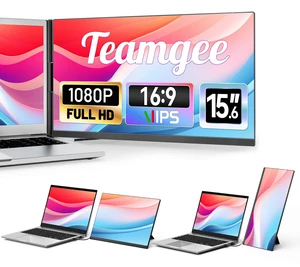 15.6" Laptop Screen Extender, Slim & Lightweight Portable Monitor for Laptop, Full HD IPS, 360° Rotating Stand, Detachable, USB-C Plug & Play, RGB Lighting, Thin Bezels 15.6" Laptop Screen Extender, Slim & Lightweight Portable Monitor for Laptop, Full HD IPS, 360° Rotating Stand, Detachable, USB-C Plug & Play, RGB Lighting, Thin Bezels