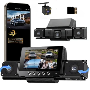 4 Channel Dash Cam Front and Rear with 360° View for All-Round Protection, 4-Way Recording, Built-in 5G WiFi & GPS, APP Control, 8 IR LEDs, 24H Parking Monitor, G-Sensor, Free TF Card (32, GB) 4 Channel Dash Cam Front and Rear with 360° View for All-Round Protection, 4-Way Recording, Built-in 5G WiFi & GPS, APP Control, 8 IR LEDs, 24H Parking Monitor, G-Sensor, Free TF Card (32, GB)