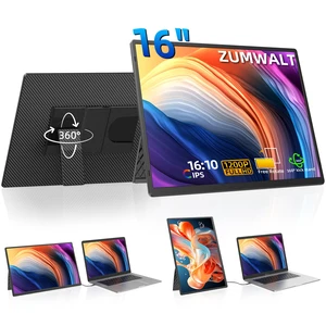 Portable Monitor, 16 Inch 1200P FHD Laptop Screen Extender Dual Monitor, 360° Rotating Detachable Stand Plug n Play, Ultra Slim Zero Frame, Travel Portable Screen for Laptop/PC/Mac/Windows/PS5 Portable Monitor, 16 Inch 1200P FHD Laptop Screen Extender Dual Monitor, 360° Rotating Detachable Stand Plug n Play, Ultra Slim Zero Frame, Travel Portable Screen for Laptop/PC/Mac/Windows/PS5