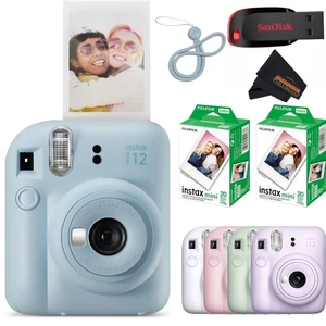 Instax Mini 12 Instant Camera Pastel Blue with Sandisk 32 GB USB Flash Drive + 40 Sheets Instax Mini Film and Sunshine Photo Microfiber Cleaning Cloth Bundle Instax Mini 12 Instant Camera Pastel Blue with Sandisk 32 GB USB Flash Drive + 40 Sheets Instax Mini Film and Sunshine Photo Microfiber Cleaning Cloth Bundle