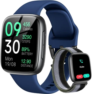 Smart Watch, 1.85" AMOLED Fitness Tracker with Bluetooth Call, Heart Rate/Sleep/SPO Monitor, 100+ Sports Modes, 3ATM Waterproof Smartwatch for Android/iPhone/Samsung, Includes 2 Bands Smart Watch, 1.85" AMOLED Fitness Tracker with Bluetooth Call, Heart Rate/Sleep/SPO Monitor, 100+ Sports Modes, 3ATM Waterproof Smartwatch for Android/iPhone/Samsung, Includes 2 Bands