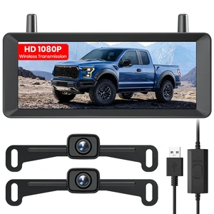 2 Wireless Backup Camera: 7.2" USB-Powered Dual Split-Screen 1080P HD Monitor with DVR Recording, Front and Rear Coverage, Stable Signal, Back Up Camera for Pickup, Trailer, SUV 2 Wireless Backup Camera: 7.2" USB-Powered Dual Split-Screen 1080P HD Monitor with DVR Recording, Front and Rear Coverage, Stable Signal, Back Up Camera for Pickup, Trailer, SUV