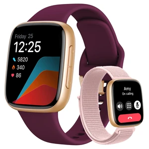 Smart Watch for Women/Men, Answer/Make Call, 1.85" AMOLED Always-On Screen Compatible iPhone/Android, Fitness Tracker with Heart Rate/Sleep/SpO2 Monitor, 120+ Sport Mode, 3ATM Waterproof, 2 Bands Smart Watch for Women/Men, Answer/Make Call, 1.85" AMOLED Always-On Screen Compatible iPhone/Android, Fitness Tracker with Heart Rate/Sleep/SpO2 Monitor, 120+ Sport Mode, 3ATM Waterproof, 2 Bands