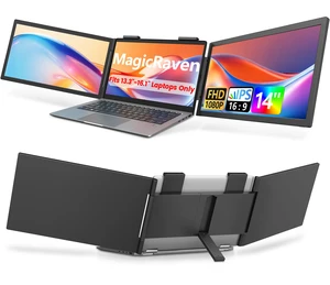 Dual Laptop Screen Extender, 14" 1080P Portable Monitor, Type-C (No HDMI) Plug and Play for 13.3" - 16.1" Laptops, 270° Rotation Attachment Display for Windows/MacOS/Chrome Laptop Phone Dual Laptop Screen Extender, 14" 1080P Portable Monitor, Type-C (No HDMI) Plug and Play for 13.3" - 16.1" Laptops, 270° Rotation Attachment Display for Windows/MacOS/Chrome Laptop Phone
