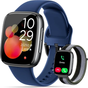 Smart Watches for Men Women, 1.85" HD AMOLED Smart Watchfor iPhone & Android, 12-Day Battery, 3ATM Waterproof,Bluetooth Calls/Messages, Health Monitor, 120+ Sports ModesFitness Watch, 2 Bands Smart Watches for Men Women, 1.85" HD AMOLED Smart Watchfor iPhone & Android, 12-Day Battery, 3ATM Waterproof,Bluetooth Calls/Messages, Health Monitor, 120+ Sports ModesFitness Watch, 2 Bands