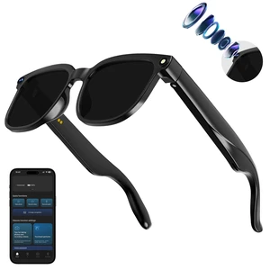 AI Smart Glasses with Camera,8MP Camera Glasses,1080P Anti-Shake Video Recording, Real Time Translation,AI Voice Assistant,Object Recognition,Bluetooth Sunglasses for Men Women(Black Lenses) AI Smart Glasses with Camera,8MP Camera Glasses,1080P Anti-Shake Video Recording, Real Time Translation,AI Voice Assistant,Object Recognition,Bluetooth Sunglasses for Men Women(Black Lenses)