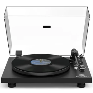 Record Player Wireless Output Turntable Carbon Fiber Tonearm Vinyl Player Aluminium Platter Belt-Drive LP Turn Tables 2 Speed RPM Phono RCA Line Output AT-3600L MM Cartridge Audio Sound Pure Black Record Player Wireless Output Turntable Carbon Fiber Tonearm Vinyl Player Aluminium Platter Belt-Drive LP Turn Tables 2 Speed RPM Phono RCA Line Output AT-3600L MM Cartridge Audio Sound Pure Black