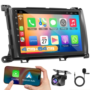 4GB+64GB Car Radio for Toyota Sienna 2011-2014,9 inch QLED Touchscreen Android 13 Stereo - Wireless Carplay & Android Auto,GPS Navigation & Bluetooth 4GB+64GB Car Radio for Toyota Sienna 2011-2014,9 inch QLED Touchscreen Android 13 Stereo - Wireless Carplay & Android Auto,GPS Navigation & Bluetooth