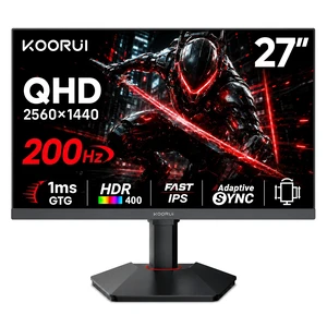 27 Inch 2K Gaming Monitor, 200Hz QHD (2560 x 1440p) Fast IPS Screen, 1ms Response Time, HDR 400, 95% DCI-P3, Height/Pivot/Tilt Adjustable Stand, Adaptive Sync Technology, HDMI & DP, G2722P 27 Inch 2K Gaming Monitor, 200Hz QHD (2560 x 1440p) Fast IPS Screen, 1ms Response Time, HDR 400, 95% DCI-P3, Height/Pivot/Tilt Adjustable Stand, Adaptive Sync Technology, HDMI & DP, G2722P