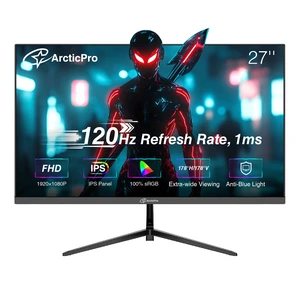 27 inch Monitor 120Hz, FHD 1080p, Computer Monitor, IPS, 99% sRGB, Adaptive Sync, 1ms Response Time, 3-Sided Frameless, Ultra Slim, VESA Mountable, Anti-Blue Light Design, HDMI & VGA Ports 27 inch Monitor 120Hz, FHD 1080p, Computer Monitor, IPS, 99% sRGB, Adaptive Sync, 1ms Response Time, 3-Sided Frameless, Ultra Slim, VESA Mountable, Anti-Blue Light Design, HDMI & VGA Ports
