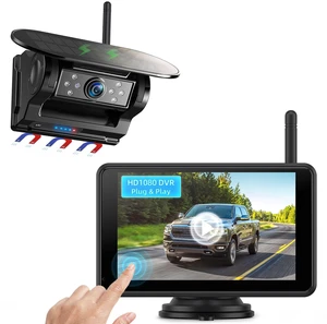 Magnetic Solar Wireless Backup Camera: HD1080P 5 Touchscreen Portable with DVR, BSD, 1-Min Install-Free IR Night Vision Hitch Backup Camera for Trailer/Truck/Small RV/Camper/Tractor-AWTCM501 Magnetic Solar Wireless Backup Camera: HD1080P 5 Touchscreen Portable with DVR, BSD, 1-Min Install-Free IR Night Vision Hitch Backup Camera for Trailer/Truck/Small RV/Camper/Tractor-AWTCM501