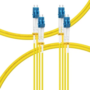 50M-2Pack LC to LC Single Mode Fiber Patch Cable OS2, SM Fiber Optic Cable, SMF Singlemode Fiber Jumper Cord, Duplex, 9/125um, Yellow, LSZH, 50M(164ft)-2Pack 50M-2Pack LC to LC Single Mode Fiber Patch Cable OS2, SM Fiber Optic Cable, SMF Singlemode Fiber Jumper Cord, Duplex, 9/125um, Yellow, LSZH, 50M(164ft)-2Pack