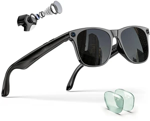 4K Camera Glasses with ChatGPT AI, Polarized Lenses + Extra Photochromic, EIS Anti-Shake Video Recording, Open Ear HiFi Audio, Ideal for Driving & Vlog 4K Camera Glasses with ChatGPT AI, Polarized Lenses + Extra Photochromic, EIS Anti-Shake Video Recording, Open Ear HiFi Audio, Ideal for Driving & Vlog