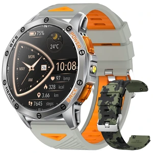Military Smart Watches Built-in GPS, 170+ Sport Modes for Men with Flashlight, Smartwatch for Android Phones and iPhone, 1.43" AMOLED Screen Bluetooth Call Compass Altimeter (Sivler & Camo (2 Bands)) Military Smart Watches Built-in GPS, 170+ Sport Modes for Men with Flashlight, Smartwatch for Android Phones and iPhone, 1.43" AMOLED Screen Bluetooth Call Compass Altimeter (Sivler & Camo (2 Bands))