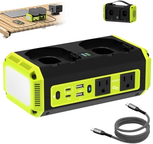 350W Pure Sine Wave Power Inverter Compatible with Ryobi 18V Batteries (Battery Not Included), Dual-Battery Auto-Switch, DC 18V to AC 120V, 140W USB-C PD, 600lm LED Light 350W Pure Sine Wave Power Inverter Compatible with Ryobi 18V Batteries (Battery Not Included), Dual-Battery Auto-Switch, DC 18V to AC 120V, 140W USB-C PD, 600lm LED Light