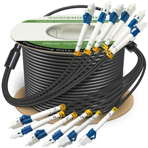120ft (37 Meters) 6 Core Industrial TPU LC to LC Outdoor Armored Fiber Optic Cable, OS2 Single Mode 6 Strands Fiber Patch Cable with LC Connectors, 9/125um, OD-5mm, Direct Burial LC-LC 120ft (37 Meters) 6 Core Industrial TPU LC to LC Outdoor Armored Fiber Optic Cable, OS2 Single Mode 6 Strands Fiber Patch Cable with LC Connectors, 9/125um, OD-5mm, Direct Burial LC-LC