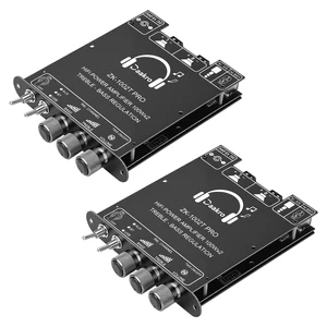 2PCS ZK-1002T PRO 2.0 Channel Bluetooth 5.3 Amplifier Board 200W HiFi Audio AMP with Treble and Bass, TWS,BT USB and AUX Inputs, DC 12-24V 2.0 Channel Stereo AMP Module for DIY Speakers 2PCS ZK-1002T PRO 2.0 Channel Bluetooth 5.3 Amplifier Board 200W HiFi Audio AMP with Treble and Bass, TWS,BT USB and AUX Inputs, DC 12-24V 2.0 Channel Stereo AMP Module for DIY Speakers