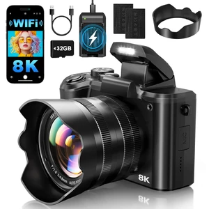 8K Digital Cameras for Photography Autofocus 88MP WiFi Professional 16X Digital Zoom Photography Camera with Dual-Lens for YouTube with Lens Hood, Touch Screen, 2 Batteries & Charging Stand 8K Digital Cameras for Photography Autofocus 88MP WiFi Professional 16X Digital Zoom Photography Camera with Dual-Lens for YouTube with Lens Hood, Touch Screen, 2 Batteries & Charging Stand